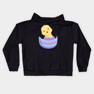 Easter Chick Hatching from the Egg Kids Hoodie